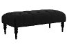 3025LINBLK Linen Black Tufted Top Bench