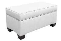 6225STTWWHT Twill White Storage Bench