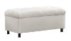 7125STPRWHT Premier White Tufted Storage Bench