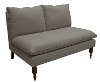 5106LINGRY Linen Gray Armless Loveseat