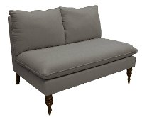 5106LINGRY Linen Gray Armless Loveseat