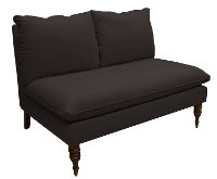 5106LINCHAR Linen Charcoal Armless Loveseat