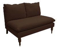 5106LINCHOC Linen Chocolate Armless Loveseat
