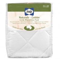 ED003-QCX Naturals-Cotton Fitted Crib Mattress Pad - Sealy