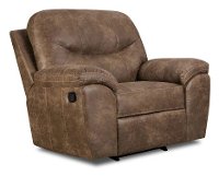 Casual Contemporary Brown Rocker Recliner - Ulyses