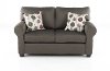 Casual Contemporary Slate Gray Loveseat - Seaside