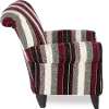 Seaside Magenta, Black, and White Striped Chair