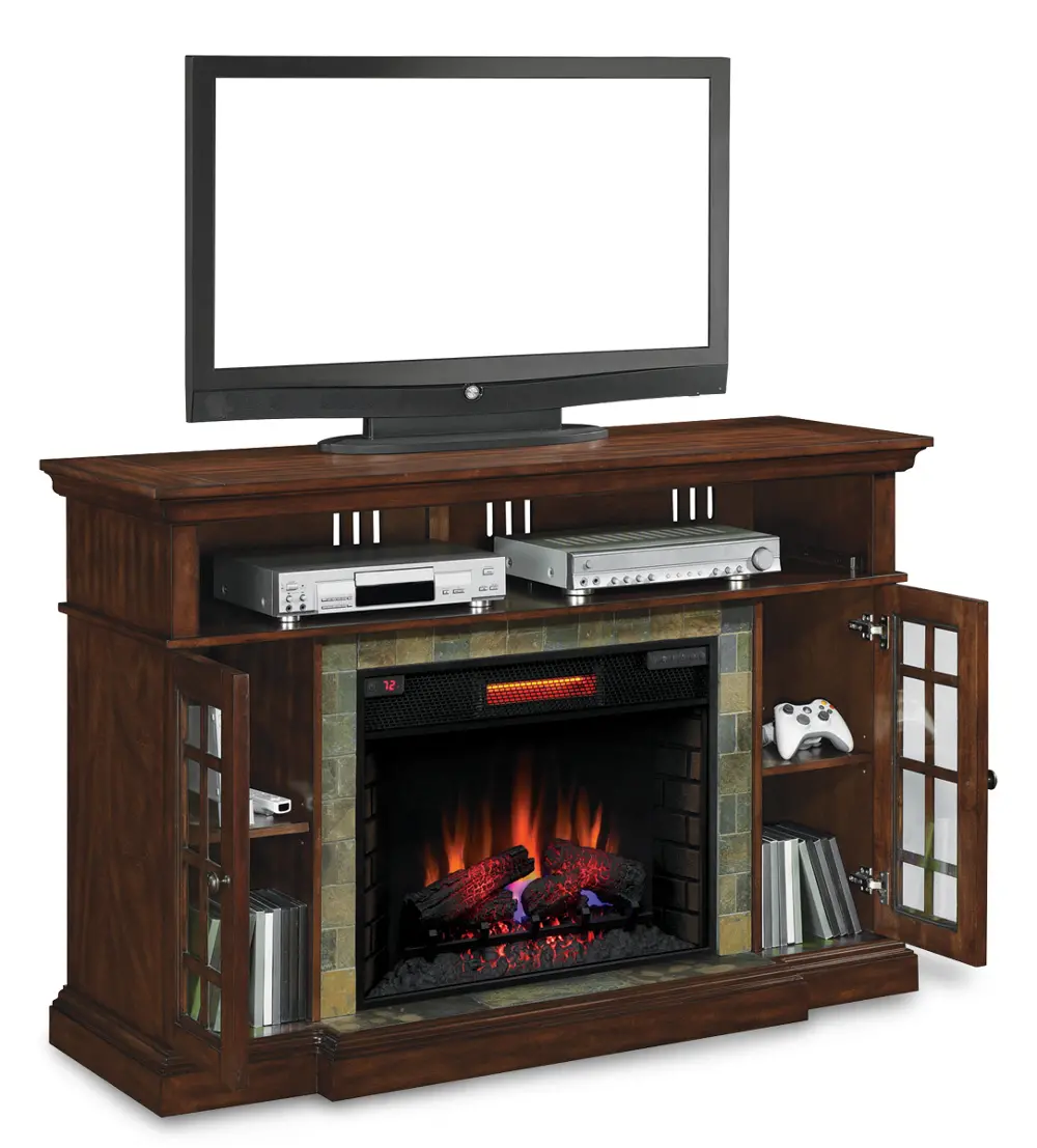 Lakeland Twin Star 2 Piece Fireplace/TV Stand-1