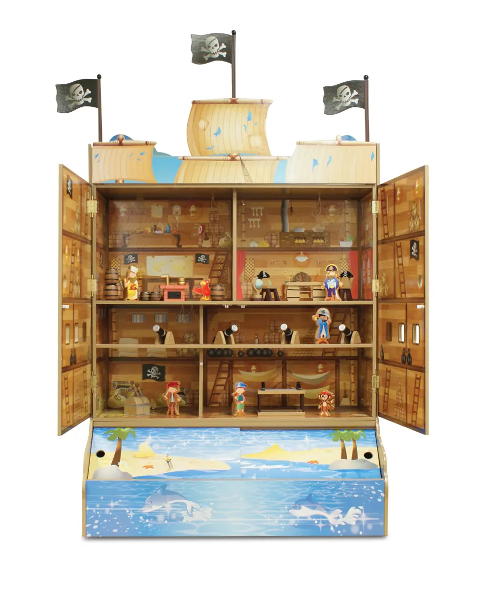 KYD-10856A-PIRATE 48 Inch Pirate Ship Playset-1