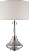 Polished Steel Swoop Table Lamp