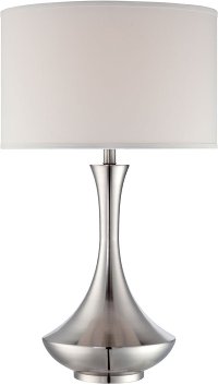 Polished Steel Swoop Table Lamp