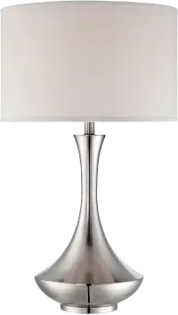 Polished Steel Swoop Table Lamp