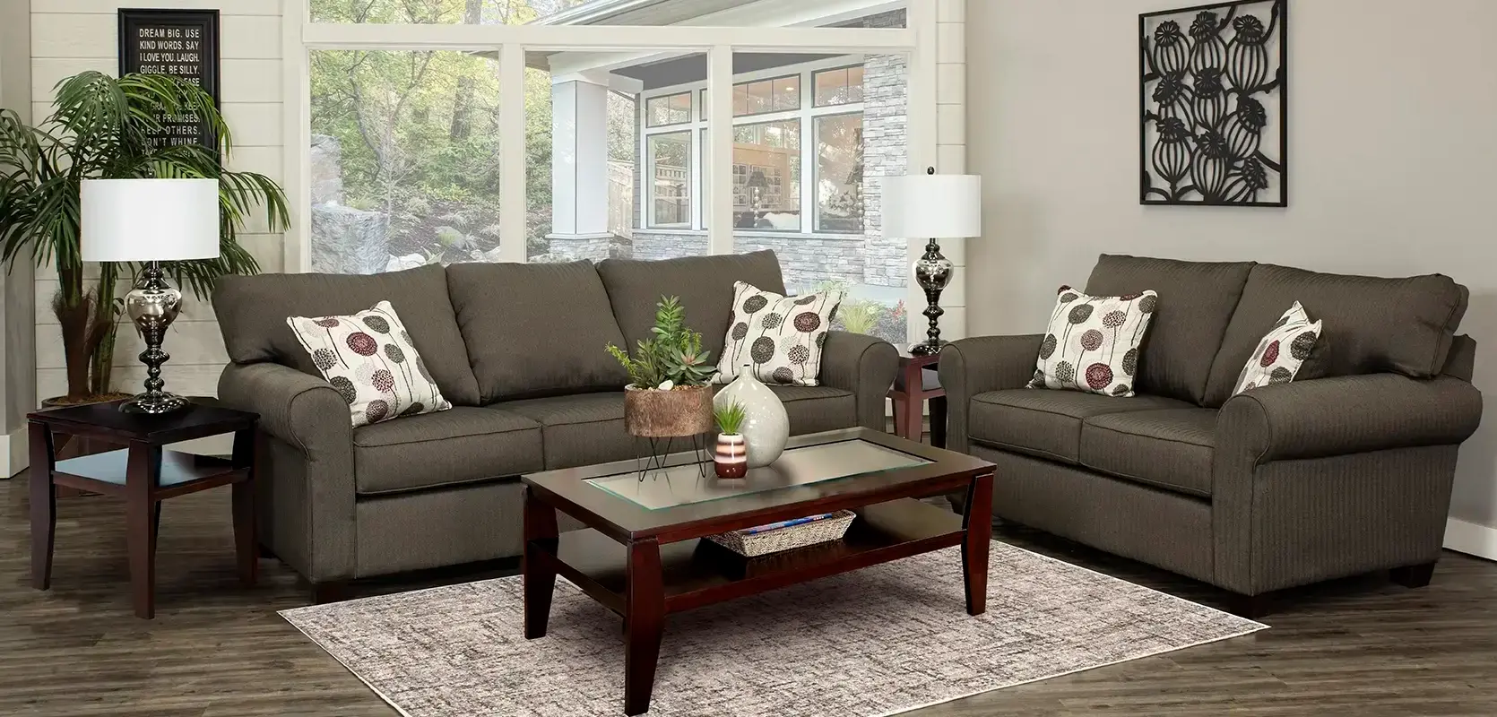 Seaside Contemporary Slate 7-Piece Living Room Set-1