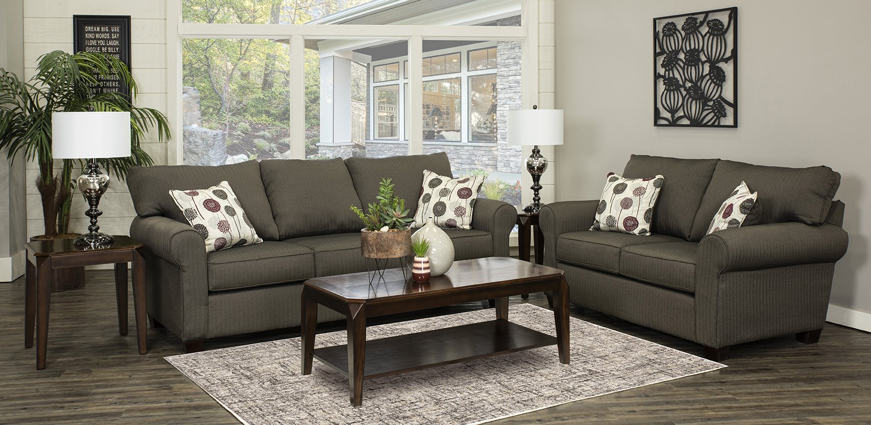 Seaside Contemporary Slate 7 Piece Living Room Set-2