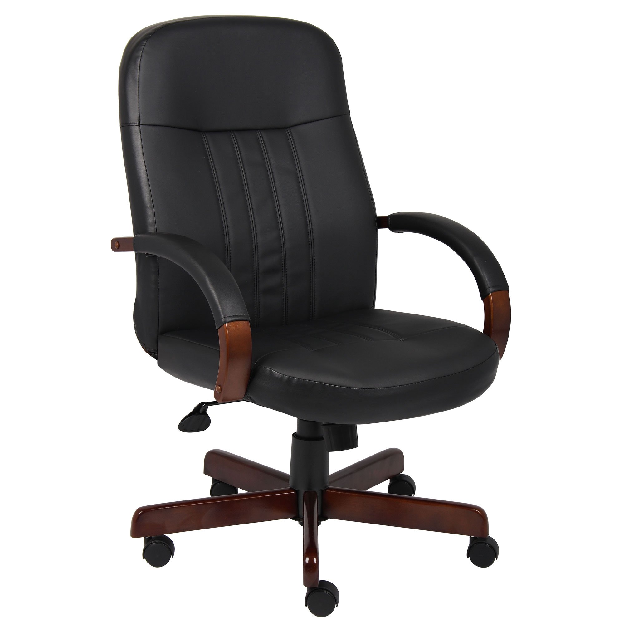 LeatherPlus Black Office Chair-1