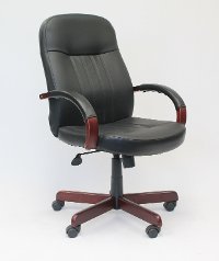 LeatherPlus Black Office Chair-3