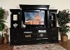 6 Piece Black Entertainment Center - Laguna