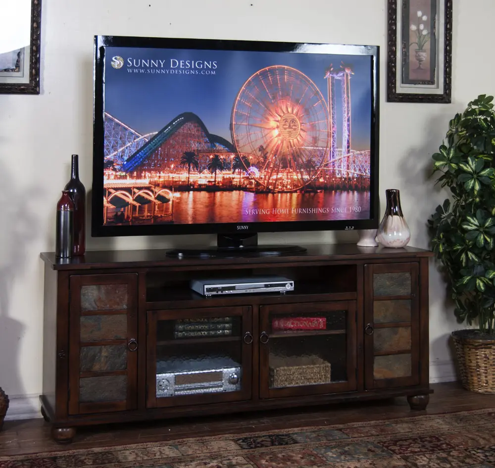 Chocolate Brown 72 Inch TV Stand - Santa Fe-1