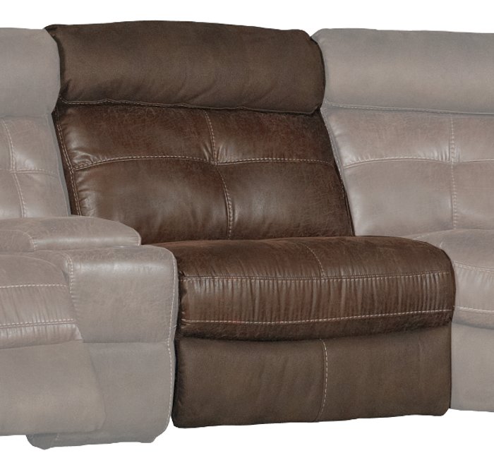 Brown Power Armless Recliner - Denver