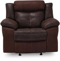 Brown Microfiber Manual Glider Recliner - Denver