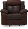 Clearance Denver Brown Microfiber Manual Glider Recliner