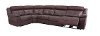 Brown 5 Piece Microfiber 3x Power Reclining Sectional - Denver-2