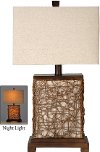 Wood Ratan Table Lamp