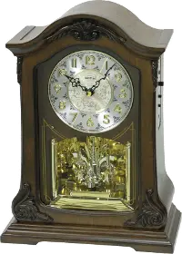 Brown Wood American Pride Musical Mantel Clock