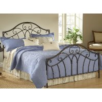 1544BKR Metallic Brown King Metal Bed - Josephine