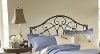 1544HFQR Metallic Brown Full-Queen Metal Headboard - Josephine