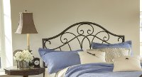 1544HKR Metallic Brown King Metal Headboard - Josephine