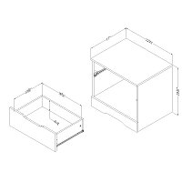 3370062 Black 2-Drawer Nightstand - Holland-2