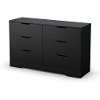 3370010 Black 6-Drawer Dresser - Holland