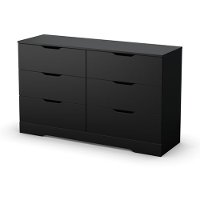 3370010 Black 6-Drawer Dresser - Holland