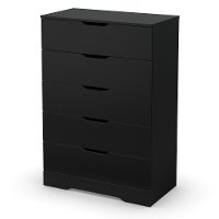 3370035 Black 5-Drawer Chest - Holland