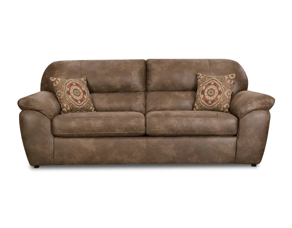 Casual Contemporary Brown Sofa Bed - Ulyses -1