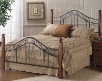 1010BKR Wood & Iron King Size Bed - Madison