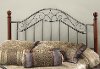 1392HFQR Smoke Silver & Cherry Full-Queen Headboard - Martino