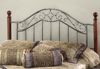 1392HFQR Smoke Silver & Cherry Full-Queen Headboard - Martino