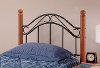 164HTWR Metal & Oak Twin Headboard - Winsloh