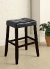 Clearance Black and Espresso Saddle Bar Stool