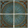 Blue Quarter Wall Panel Set of 4