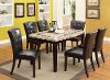 Marble and Espresso 5 Piece Dining Set - Montreal