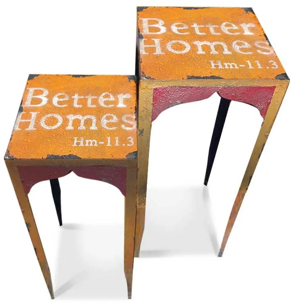 Better Homes Rust Yellow Nesting Tables (Set of 2)-1