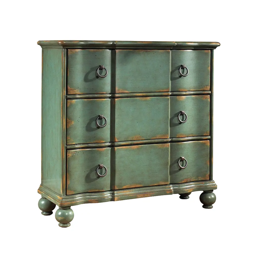 Weathered Blue Hall Chest-1