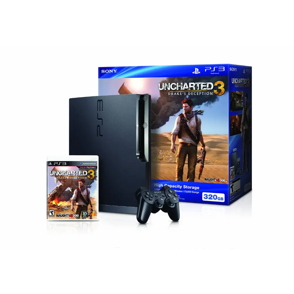 Sony Playstation 3 Bundle with Uncharted 3: Drake's Deception-1