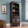Antique Paint Library Bookcase with Doors - Harbor View