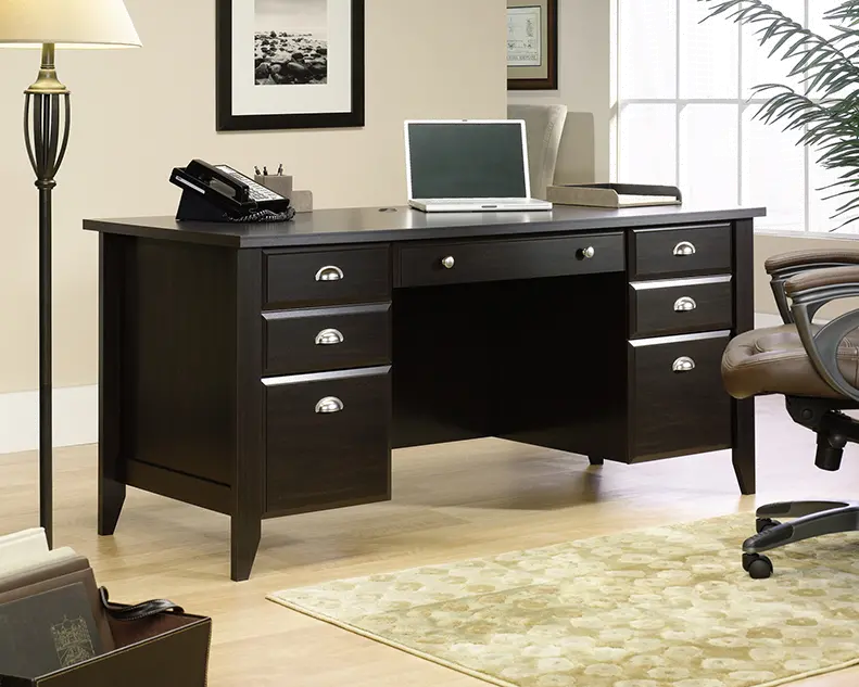 Shoal Creek Dark Brown Executive Office Desk-2