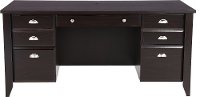 Traditional Dark Brown Executive Office Desk - Shoal Creek