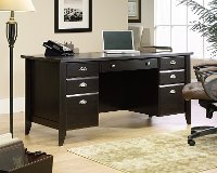 Traditional Dark Brown Executive Office Desk - Shoal Creek-2